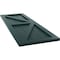 Ekena Millwork True Fit PVC Two Equal Panel Farmhouse Fixed Mount Shutters w/ Z-Bar, Thermal Green , 15W x 32H, PR TFP102FH15X032FG - alternate 10